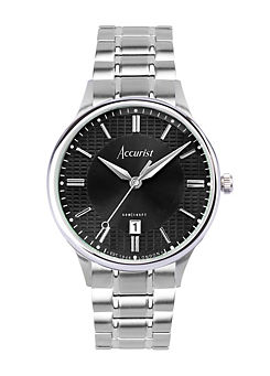 Men’s Classic Silver Stainless Steel Bracelet Analogue 37mm Watch by Accurist