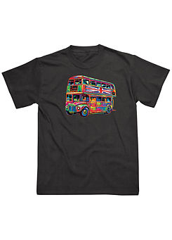 Men’s Double Decker Bus T-Shirt by PD Moreno