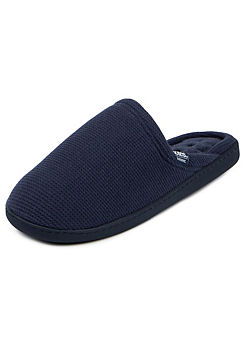 Men’s Navy Waffle Mule Slippers by Totes Isotoner