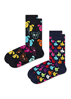 Men’s Pack of 2 Classic Dog Socks by Happy Socks