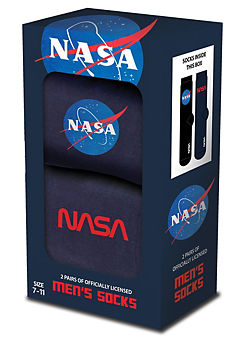 Men’s Pack of 2 Socks In Gift Presentation Box by NASA