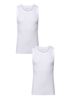 Men’s Pack of 2 White Vest by Pringle