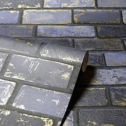 Metallic Brick Wallpaper by Arthouse