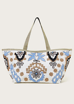 Metallic Embroidered Tote Bag by Monsoon