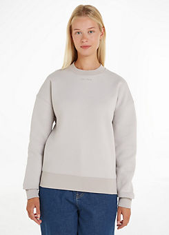 Metallic Micro Logo Sweatshirt by Calvin Klein