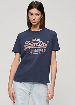 Metallic Vl Relaxed T Shirt by Superdry