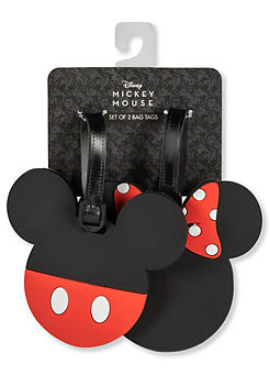 Mickey & Minnie Mouse Black & Red 2 Piece Luggage Tags by Disney
