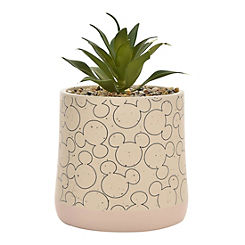 Mickey Ceramic Planter with Faux Plant by Disney