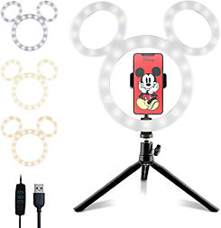 Mickey Mouse Selfie Ring Light - 12ins LED Ring Light with Tripod by Disney