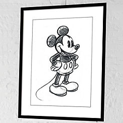 Mickey Mouse Sketch Framed Print by Disney