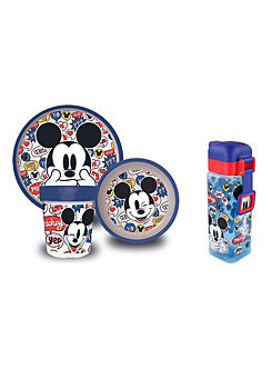 Mickey Twin Pack - Safety Lock Bottle & 3 Piece Premium Set by Stor