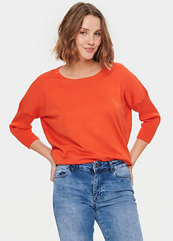 Mila Three-Quarter Sleeve Knitted Pullover by Saint Tropez