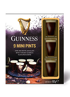 Milk & White Choc Mini Pints in Acetate Carton - 9 Pieces - 82g by Guinness