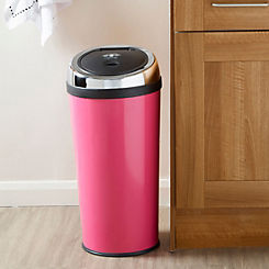 Miller 30 Litre Hot Pink Enamel Push Top Bin by Essentials by Premier