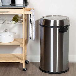 Miller 65 Litre Satin Finish Stainless Steel Swing Lid Bin by Essentials by Premier