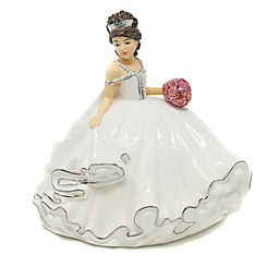 Mini Bride of the Year Brunette Figurine by Thelma Madine