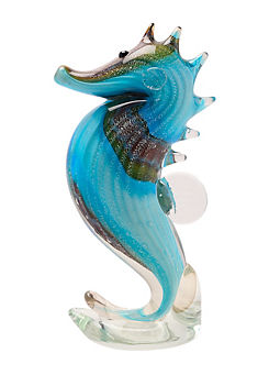 Miniature Seahorse Glass Figurine  by Objets D’art