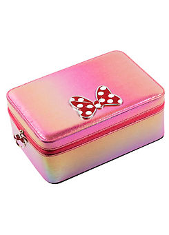 Minnie Mouse Large Metallic Zip Around Jewellery Case with Metal Detailing by Disney