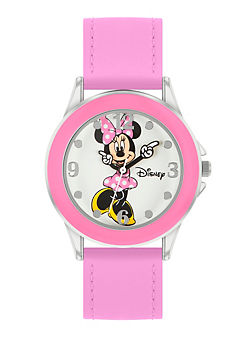 Minnie Mouse Pink Silicon Strap Watch by Disney