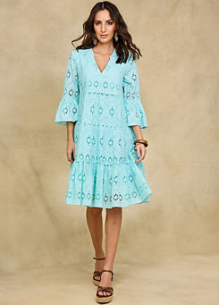 Mint Broderie Dress by Together