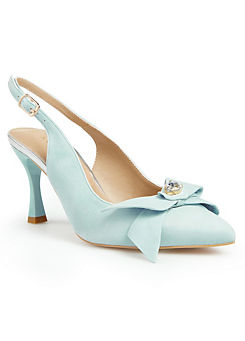 Mint Slingback Suede Court Shoes by Kaleidoscope