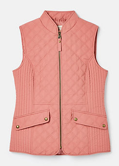 Minx Showerproof Diamond Quilted Gilet by Joules