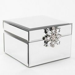 Mirror Glass Jewellery Box with Crystal Bow by Sophia