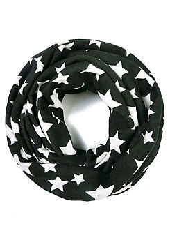Monochrome Black & White Star Snood Scarf/Hat by Intrigue