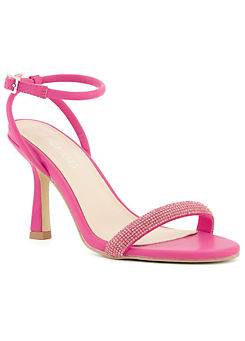Morillo Pink Embellished Heeled Sandals by Head Over Heels By Dune