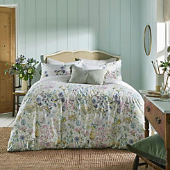 Morning Chorus 100% Cotton Sateen 220 Thread Count Duvet Cover Set by Voyage Maison