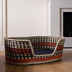 Multi-Coloured Seagrass Pet Bed & Mat by Scottish Everlastings Ltd