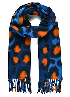 Multi Leopard Print Winter Chunky Scarf by Intrigue