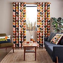 Multi Stem Pair of Lined Eyelet Curtains by Orla Kiely
