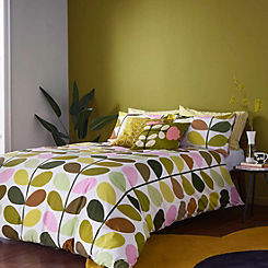 Multi Stem Spring 100% Cotton Percale 200 Thread Count Duvet Cover Set by Orla Kiely