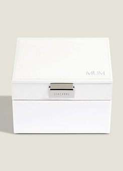 Mum Set of 2 White Mini Jewellery Boxes by Stackers