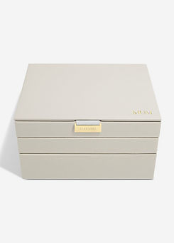 Mum Set of 3 Oatmeal Classic Jewellery Boxes by Stackers