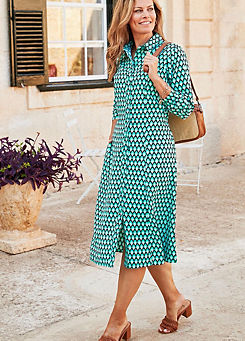 Must-Have Print Maxi Shirt Dress by Cotton Traders
