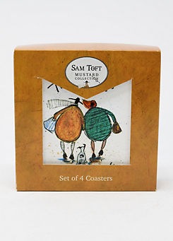 Mustard Collection Ceramic Coaster Gift Set by Sam Toft