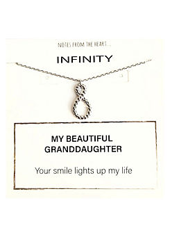 My Beautiful Granddaughter Infinity Pendant by Notes From The Heart