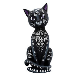Mystic Kitty Spirit Board Black Cat Figurine by Nemesis Now