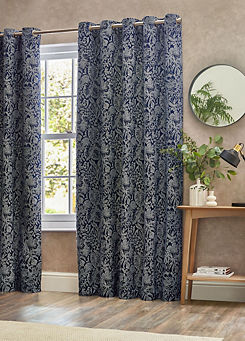 Nature Bali Lined Eyelet Jacquard Curtains by Wylder