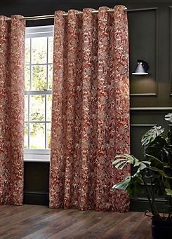 Nature Bengal Lined Eyelet Chenille Curtains by Wylder