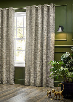 Nature Bengal Lined Eyelet Chenille Curtains by Wylder