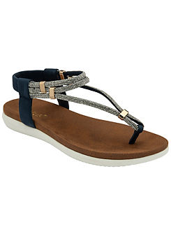 Navy Chica Sandals by Lotus