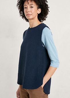 Navy Coupling Knitted Vest by Seasalt Cornwall