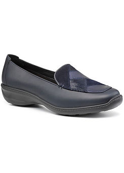 Navy Faith II Wide Women’s Shoes by Hotter