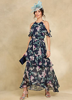 Navy Floral Print Maxi Dress by Together