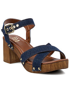 Navy Judies Casual Sandals by Dune London