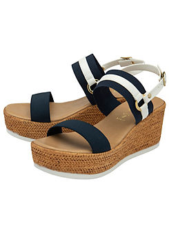 Navy Liliana Sandals by Lotus