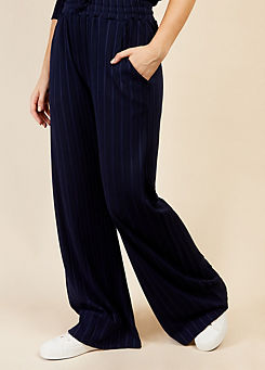 Navy Ribbed Trousers by Vogue Williams by Little Mistress